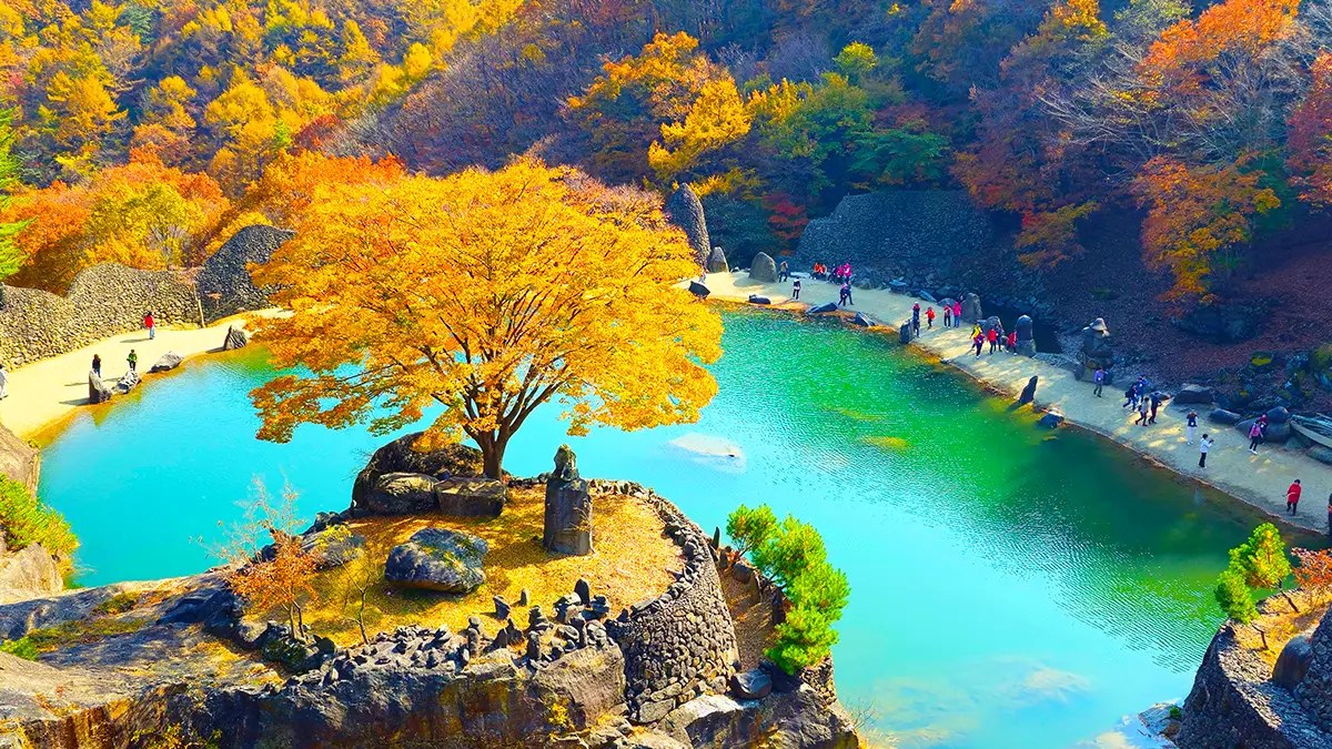 하동 삼성궁 단풍 전경