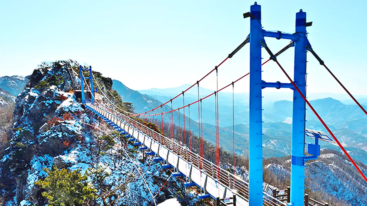 백아산 하늘다리 겨울 풍경 백아산 하늘다리 겨울 풍경