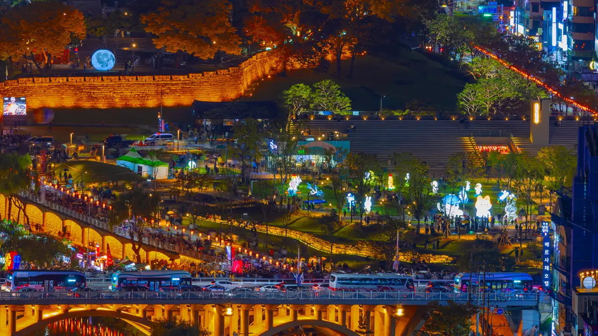 진주 남강유등축제 야경 진주 남강유등축제 야경