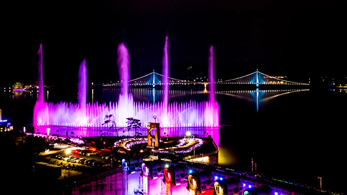 탑정호 출렁다리 야경