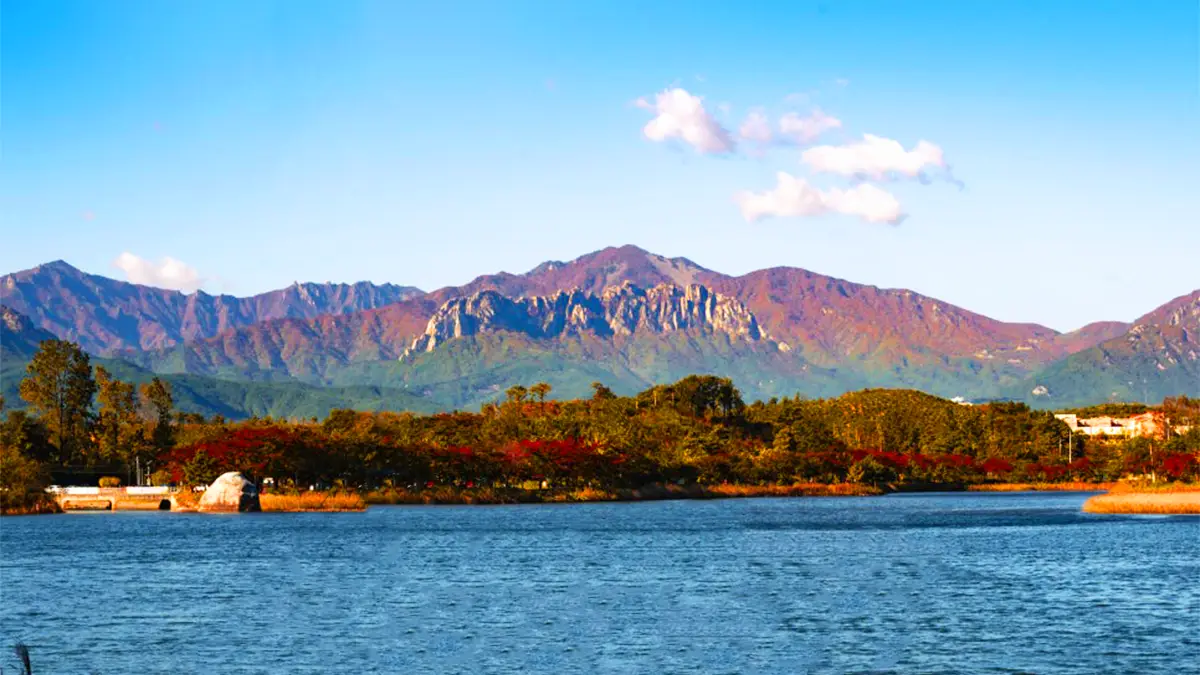 울산바위 보이는 영랑호