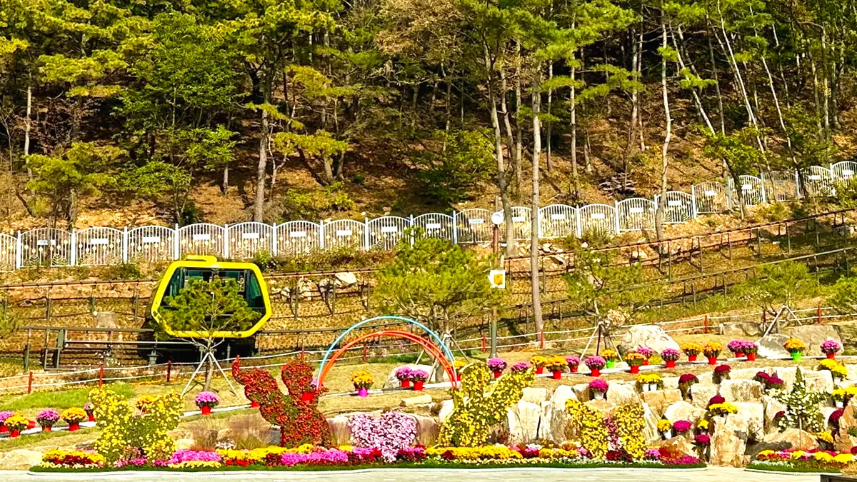 화개정원 모노레일 모습